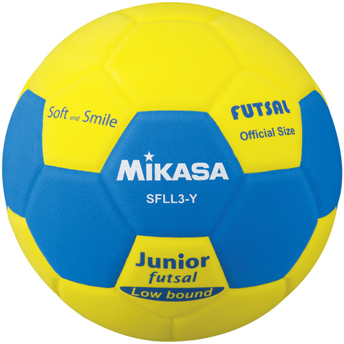 ミカサ MIKASA キッズ レクリエーションスポーツ フットサル 3号 EVA 約260g 黄/青 SFLL3-Y スマイルボール ボール遊び 小学校 小学生