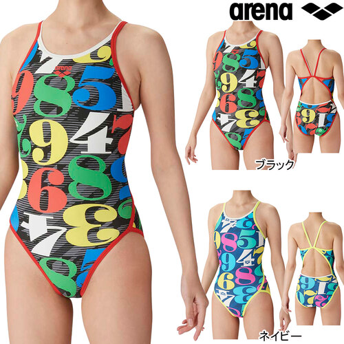 アリーナ arena レディース 競泳水着 トレーニングワンピース オープンバック SAR-4114W 2024春夏モデル TOUGHSUITシリーズ 練習用