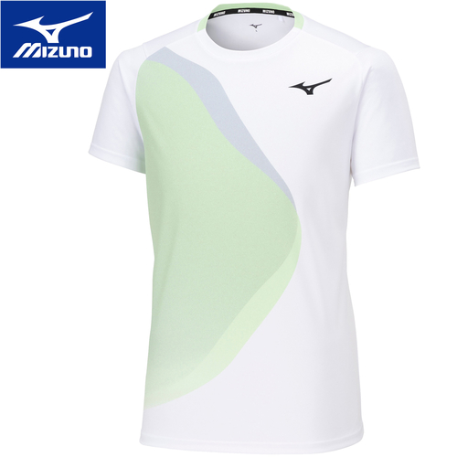 ミズノ MIZUNO メンズ レディース ゲームシャツ ホワイト 62JAA502 01 半袖 ゲームウェア トップス Tシャツ テニス バドミントン