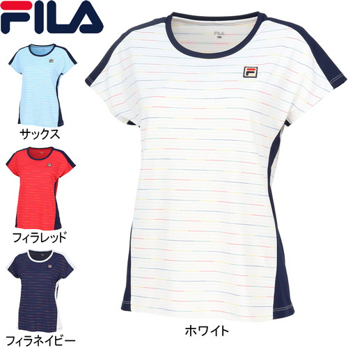 フィラ FILA レディース ゲームシャツ VL2800 2024春夏モデル 半袖 シャツ トップス ゲームウェア テニス バドミントン 新入部 試合