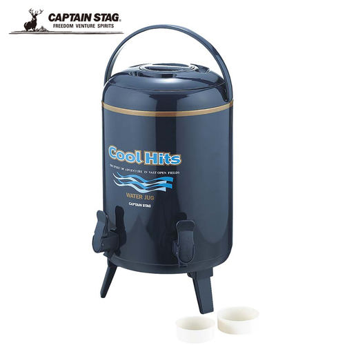 キャプテンスタッグ CAPTAIN STAG クールヒッツ ツインコックウォータージャグ10L ネイビー M-5034 ウォータージャグ スポーツ