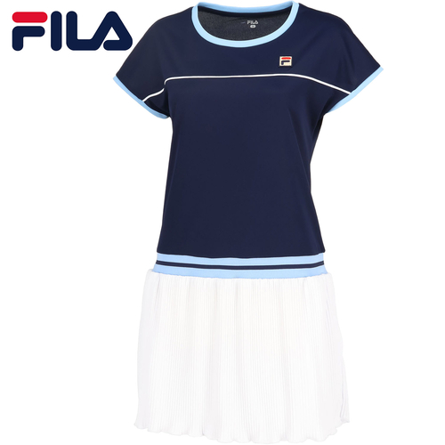 フィラ FILA レディース ワンピース フィラネイビー VL2863 20 新入部員応援 2024春夏モデル テニス ゲーム ウェア 半袖 試合 練習 部活