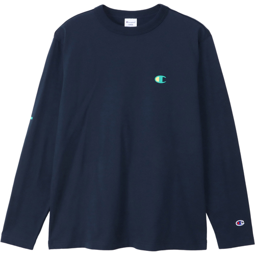 チャンピオン Champion メンズ 長袖Tシャツ ロングスリーブTシャツ ネイビー C3-Z413 370 LONG SLEEVE T-SH ロングスリーブ ロンT