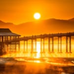 鶴の舞橋・ご来光（青森県）