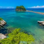 西伊豆　トンボロ現象　堂ヶ島　三四郎島