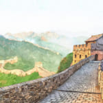 中国 世界遺産 万里の頂上