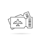 飛行機のチケットのイメージ画像