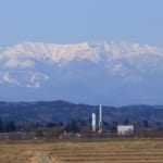 角田市台山公園スペースタワー・コスモハウス 雪の蔵王連峰