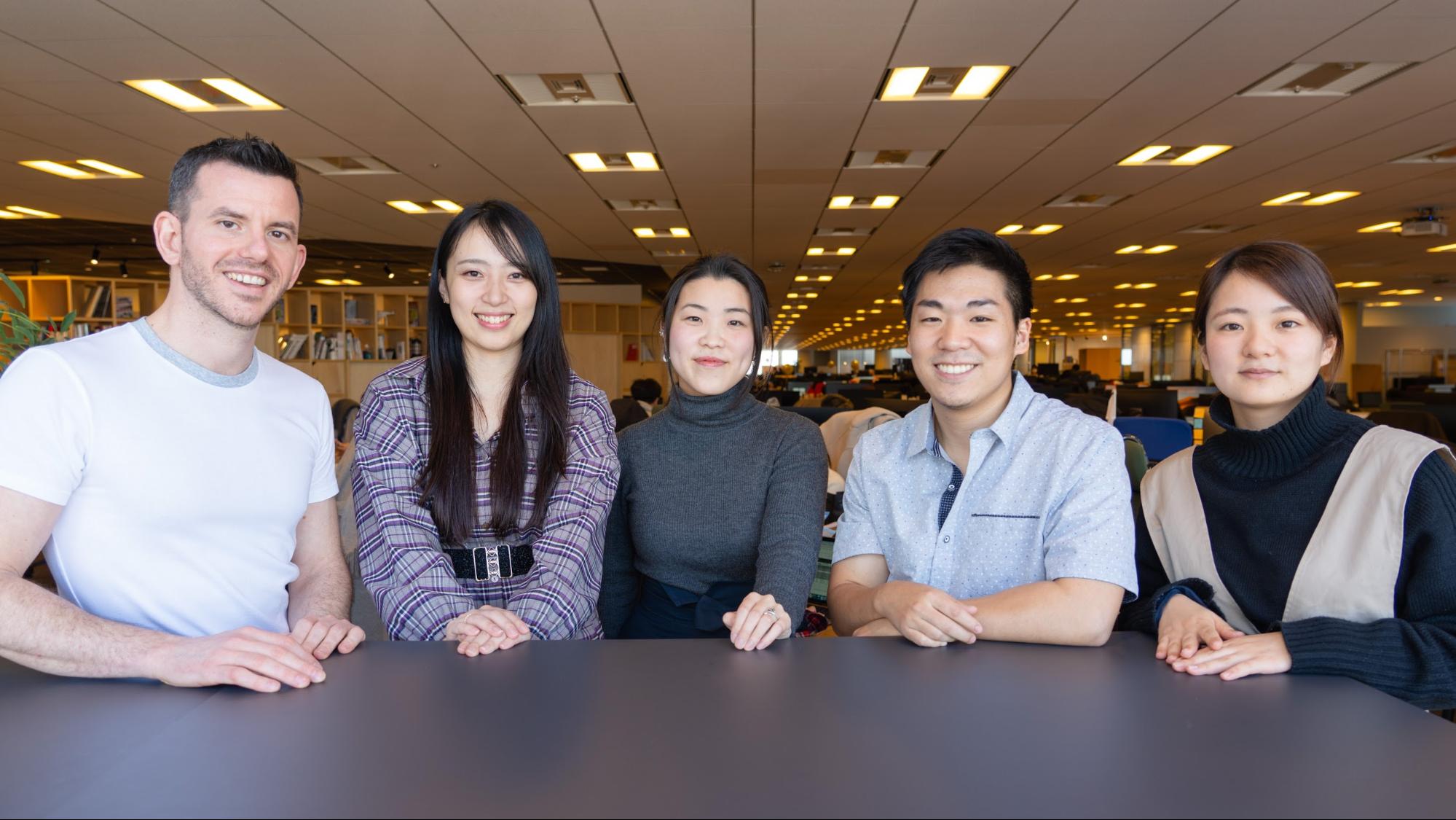 From the left: Juan D. Garcia MP., Kayo Osumi, Hirona Hono, Riley Masunaga, Wakana Nogami