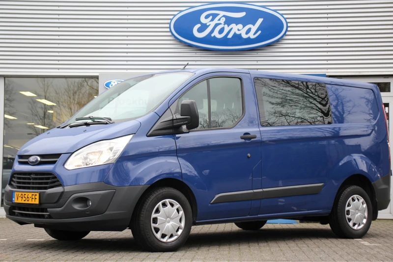 Ford Transit Custom 290 2.0 TDCI DC 6-PERSOONS | NAVI | TREKHAAK | NL-AUTO! | DEALER ONDERHOUDEN! | DUBBEL CABINE | CRUISE | ZEER NETJES!