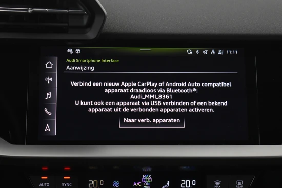 Audi A3 Sportback 30 TFSI 110PK Advanced S-Tronic | Fabrieksgarantie 2026 | Standkachel | Trekhaak | Cruise control | Navigatie | App co