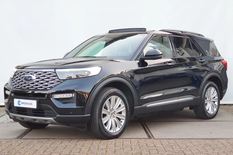 Ford Explorer 3.0 V6 EcoBoost PHEV Platinum | BTW Auto! | Trekhaak | Pano Dak | Adaptieve CruiseControl | BLIS |