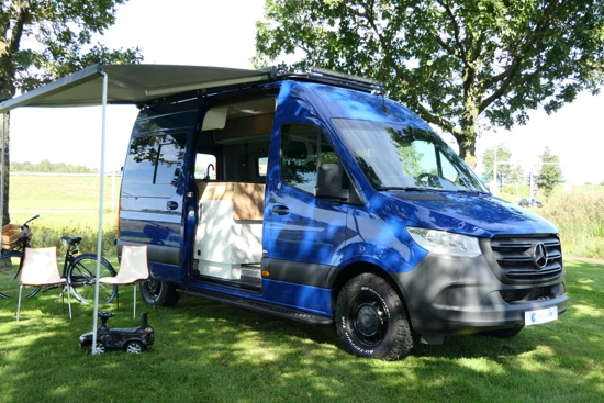 Mercedes-Benz Sprinter Sprinter Leaf Campervan | Luifel | Douche | Zonnepanelen | Vast bed | Carplay/ Android Auto