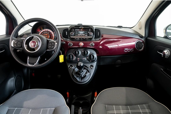 Fiat 500 0.9 TwinAir Turbo Lounge | Schuif Kanteldak | Parkeersensoren | Navigatie | Cruise Controle | 16 inch lichtmetalen velgen |