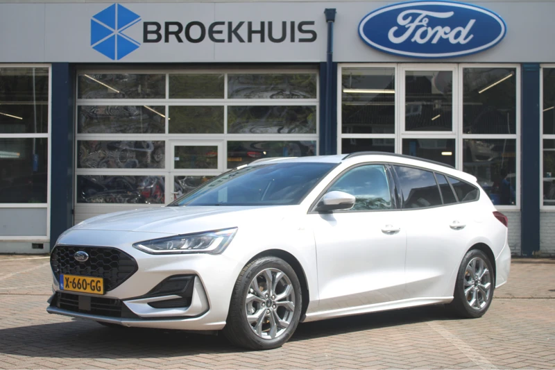 Ford Focus WAGON 1.0EB HYBRID 155PK ST-LINE X AUTOMAAT | ADAPTIVE CRUISE | ELEK. A KLEP | DODEHOEK DETECTIE | STOEL/STUUR & VOORRUITVERWARM