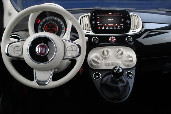 Fiat 500 1.0 Hybrid Lounge 70PK | Airco Cruise C. Vision pakket | Park Assitst | Regen & Lichtsensor | 15" Licht met. velgen | Elec. rame