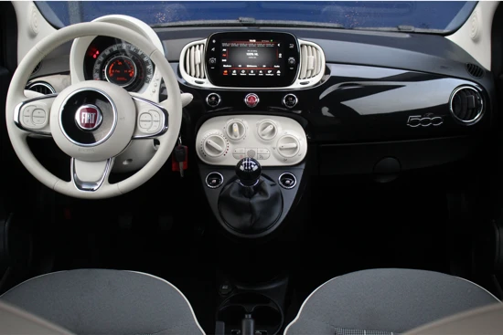 Fiat 500 1.0 Hybrid Lounge 70PK | Airco Cruise C. Vision pakket | Park Assitst | Regen & Lichtsensor | 15" Licht met. velgen | Elec. rame