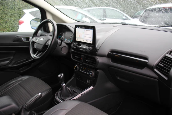 Ford EcoSport 1.0EB TITANIUM | LEDER / STOF | NAVI | CLIMA | CRUISE | DEALER OH! | APPLE CARPLAY & ANDROID AUTO | PARKEERSENSOREN | PRACHTIGE