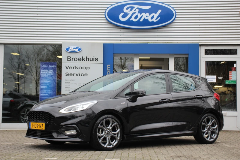 Ford Fiesta 1.0EB ST-LINE | 1E EIGENAAR! | NL-AUTO! | DEALER OH! | APPLE CARPLAY & ANDROID AUTO | CLIMA | CRUISE | PARK SENS | 17' LM. VELGE