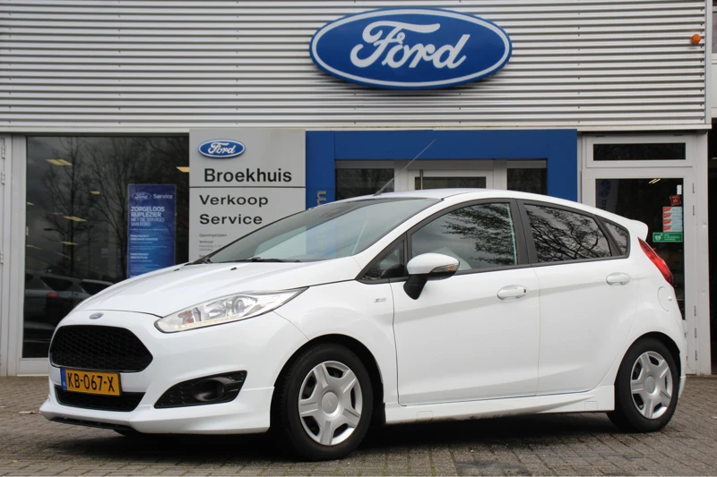 Ford Fiesta 1.0EB ST-LINE | NL-AUTO! | DEALER OH! | NAVI | CLIMA | CRUISE | 17" LM VELGEN | PRACHTIGE STAAT!!