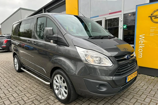 Ford Transit Custom 2.0 TDCi 130PK 290 L1H1 LIMITED DUBBELCABINE| INTERESSANT VOOR PARTICULIER| CAMERA| STOEL-, VOORRUITVERWARMING| NAVIGATIE| TREKH