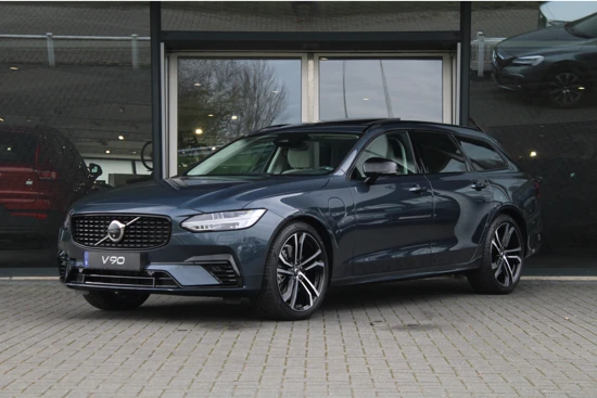 Volvo V90 T6 Recharge AWD Ultimate Dark | Luchtvering | Massage | Bowers & Wilkins | Gelamineerd glas | HUD | Panoramadak | Adaptive Cruis