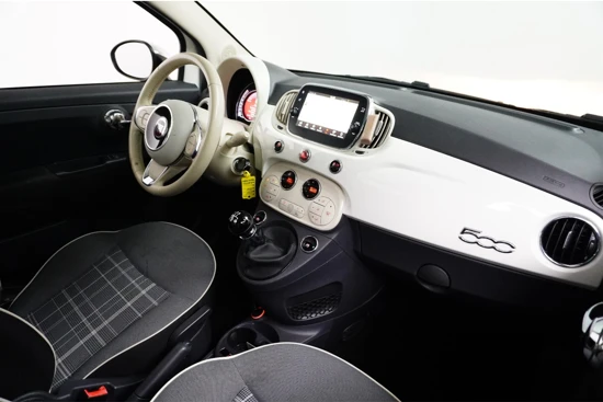 Fiat 500 1.2 Lounge | Navigatie | Airco | Cruise Control | Panorama dak | 15"LMV | Bluetooth Telefoonverbinding !!