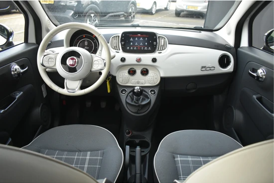 Fiat 500 1.2 Lounge | Navigatie | Airco | Cruise Control | Panorama dak | 15"LMV | Bluetooth Telefoonverbinding !!