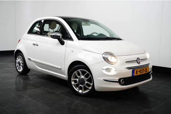 Fiat 500 1.2 Lounge | Navigatie | Airco | Cruise Control | Panorama dak | 15"LMV | Bluetooth Telefoonverbinding !!