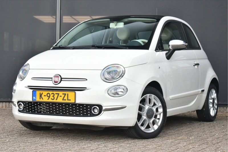 Fiat 500 1.2 Lounge | Navigatie | Airco | Cruise Control | Panorama dak | 15"LMV | Bluetooth Telefoonverbinding !!