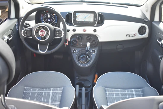 Fiat 500C Cabrio 0.9 TwinAir Turbo Lounge Automaat | Navigatie | Unieke KM-Stand! | Bluetooth | 16"LMV | Cruise Control | Airco | !!