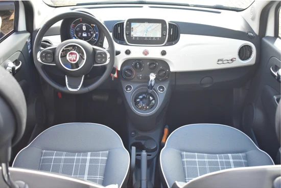 Fiat 500 Cabrio 0.9 TwinAir Turbo Lounge Automaat | Navigatie | Unieke KM-Stand! | Bluetooth | 16"LMV | Cruise Control | Airco | !!