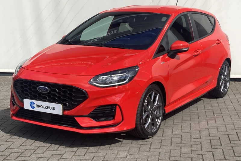 Ford Fiesta 1.0 EcoBoost 125pk Hybrid ST Line 5 deurs | ECC-AIRCO | NAVI BY APP | DONKER GLAS ACHTER | APPLECARPLAY/ANDROIDAUTO | ETC