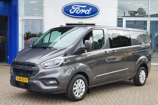 Ford Transit Custom 300 2.0 TDCI L2H1 Limited DC | Trekhaak | Adap. Cruise | Stoelverwarming | Lederen Bekleding