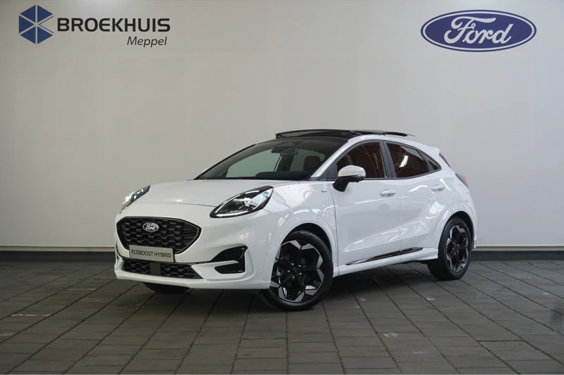 Ford Puma 1.0 EcoBoost Hybrid ST-Line X Automaat | Drive Assistance Pack | Winter Pack | Panoramadak | Carplay | | 12 inch SYNC 4 multimediasysteem met draadloos Apple CarPlay en Android Auto | Apple Carplay/Android Auto | Audio installatie premium