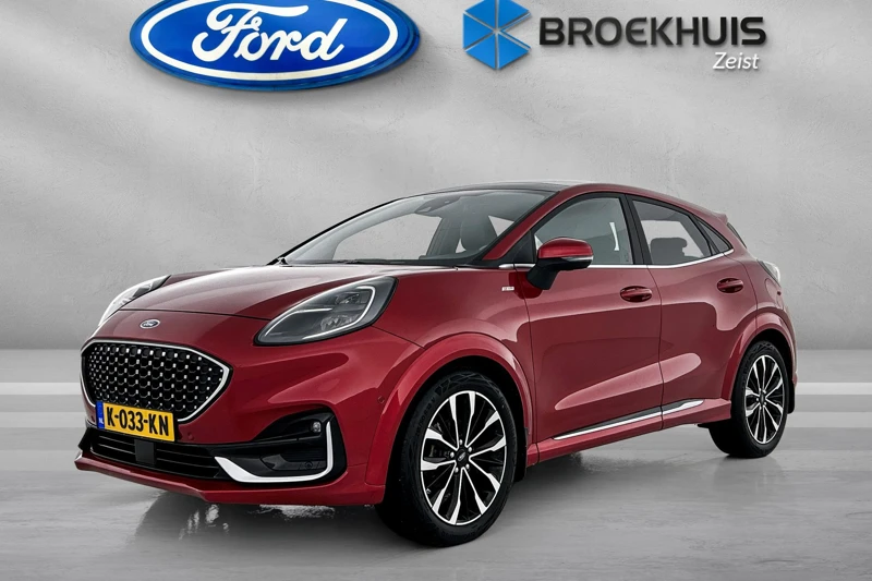 Ford Puma 1.0 155pk Hybrid ST-Line X Vignale | Panoramadak | Massage | B&O | Camera | Dodehoek detectie | Leder | LED | 18''' | Achteruitrijcamera | Audio installatie premium | DAB ontvanger