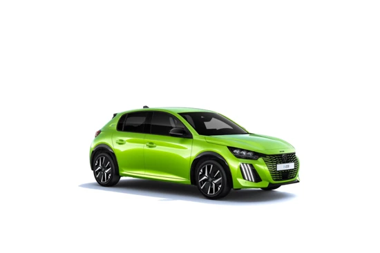 Peugeot e-208 GT | 8 jaar fabrieksgarantie of 160.000 kilometer op het accupakket | Armsteunen op de voorportieren bekleed met kunstleder met groen sierstiksel (GT-Line) | Climate Control