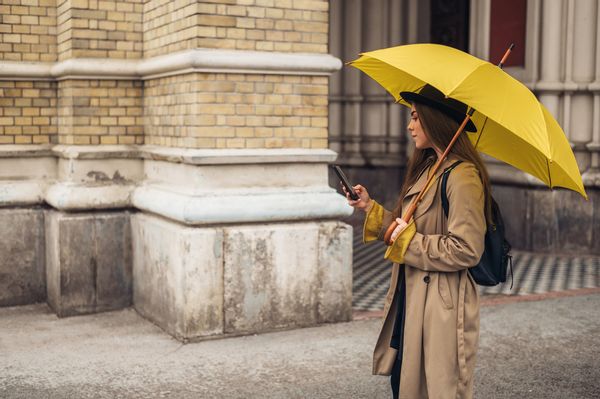 バーバリー　ブラウンとイエローの折りたたみ傘 Amazon | [BURBERRY] [バーバリー] チェック柄 婦人 レディース