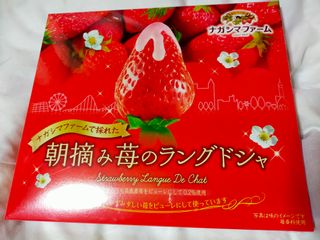 ナガシマファームで採れた朝摘み苺のラングドシャのサムネイル画像 1枚目