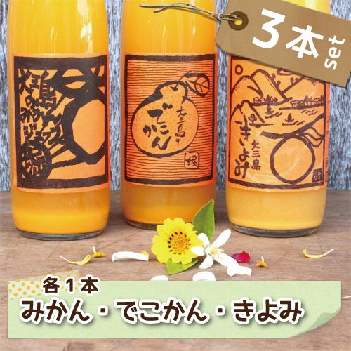 愛媛県産 島みかん ジュース 3種類セット 500ml×12本 の画像