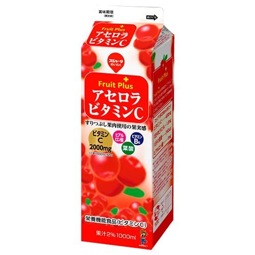 Fruit Plus アセロラビタミンC　1000ml×6個 スジャータめいらくのサムネイル画像 1枚目