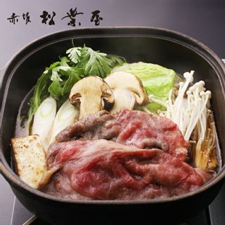 松茸と飛騨牛のすき焼き 赤坂松葉屋のサムネイル画像 1枚目