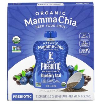 ブルーベリー＆アサイー　スクイズパウチ4袋入り　各99g  Mamma Chia（マンマチア）のサムネイル画像 1枚目