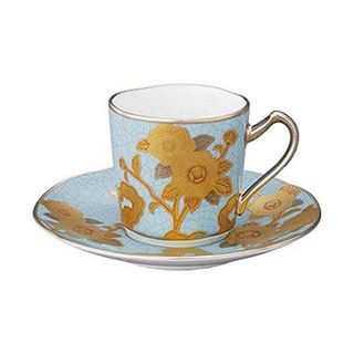 Noritake　デミタス カップ & ソーサー　85cc　淡青絵薔薇文  Noritake（ノリタケ）のサムネイル画像 1枚目