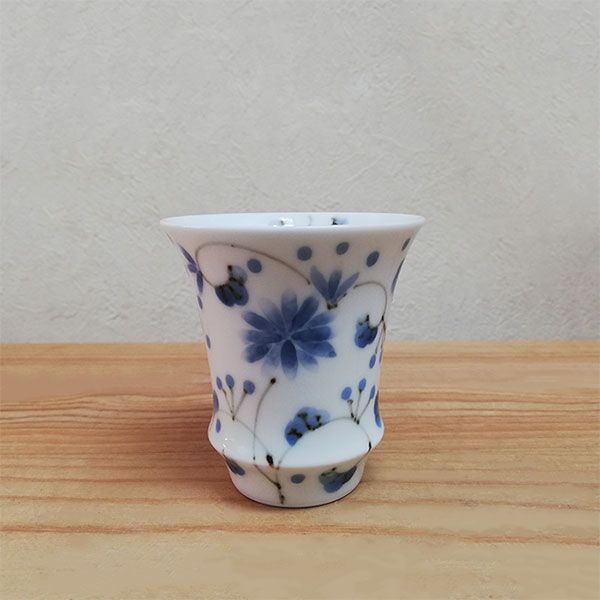 SAKE GLASS 蛍唐草（反） まるぶん　のサムネイル画像 1枚目