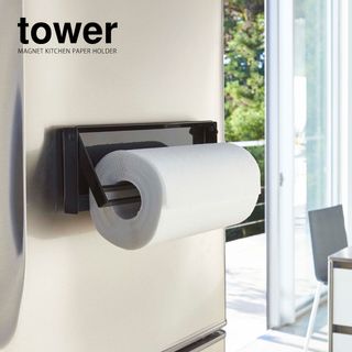 tower（タワー） 片手でカットマグネットキッチンペーパーホルダー 山崎実業のサムネイル画像 1枚目