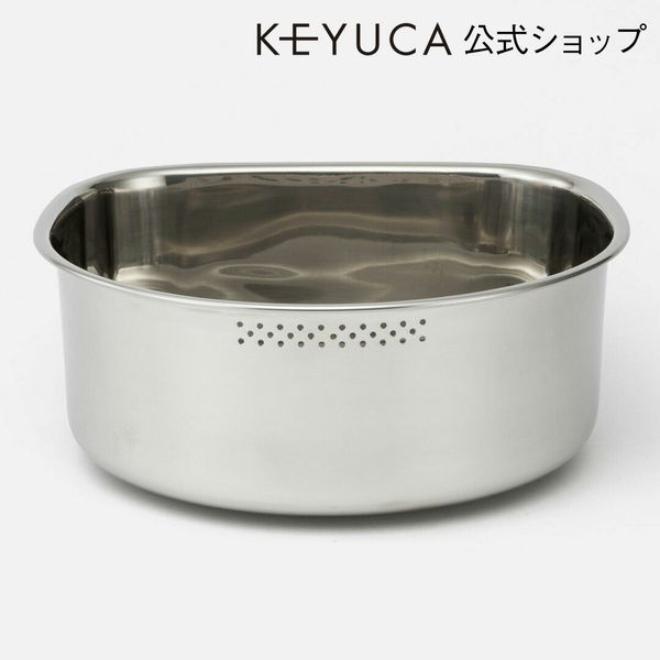 KEYUCA（ケユカ） ステンレス D型 洗い桶（ゴム足付き）の画像