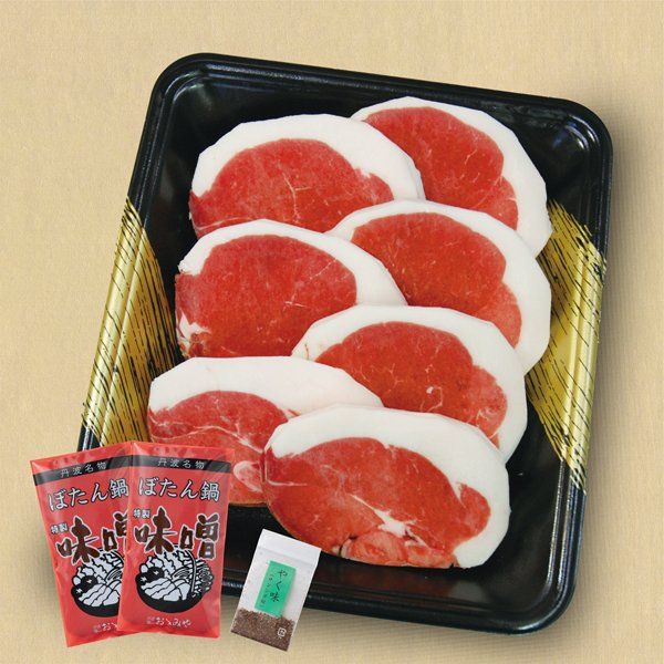 「ぼたん鍋」（猪鍋）セット（３～４人前）（国産天然猪肉400g） おゝみやのサムネイル画像 1枚目