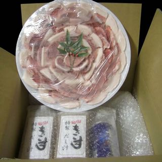 ぼたん鍋セット（4～5人前)秘伝のだし付き ぼたん鍋用猪肉580g 備前焼とグルメの店 七 -nana-のサムネイル画像 2枚目