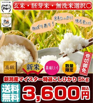 令和3年産 新潟産マイスター特選こしひかり 5kg 米工房　かさまつのサムネイル画像 2枚目